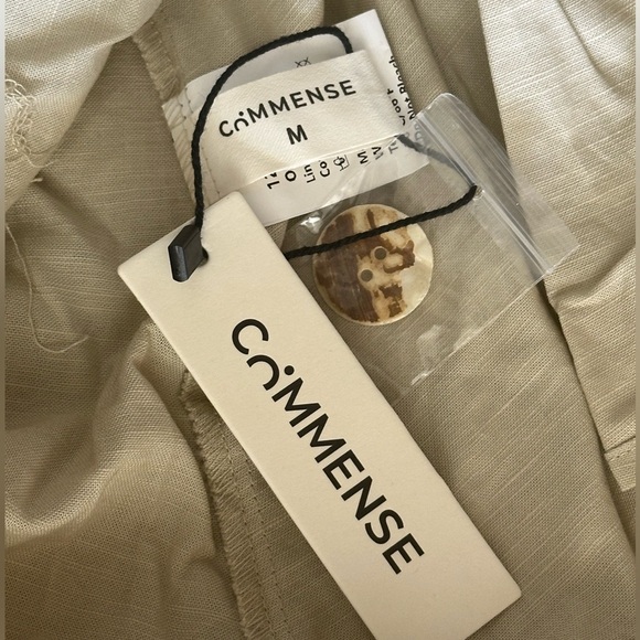 COMMENSE *NWT Cotton & Linen Pleated Cutout Long Dress | M - Picture 6 of 7